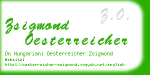 zsigmond oesterreicher business card